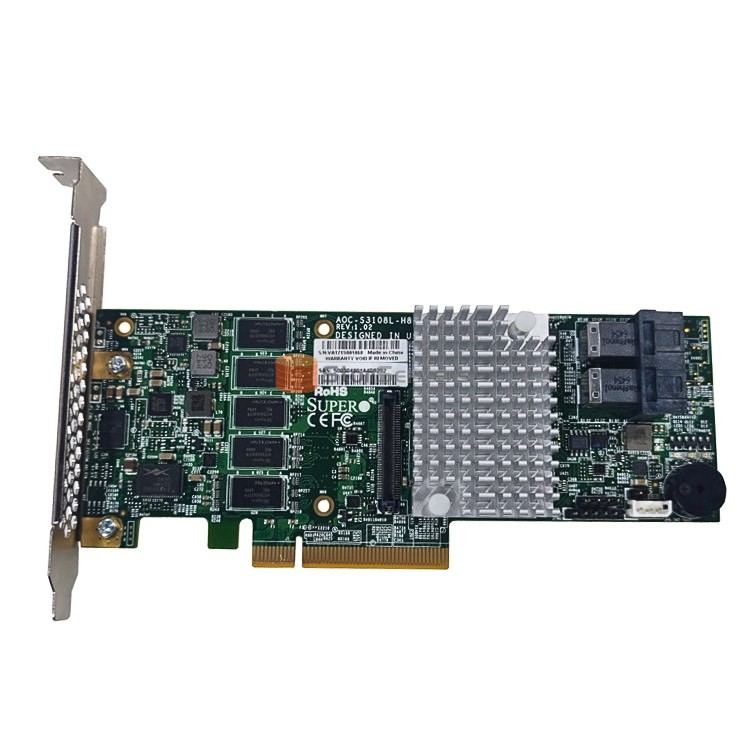 Original AOC-S3108L-H8IR LSI SAS 3108 RAID CARD 12Gb/s Eight-Port SAS Internal RAID Adapter