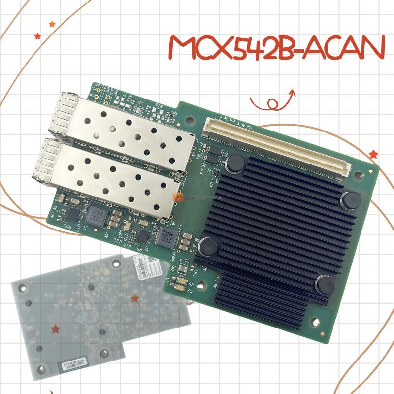 Network Interface Card MCX542B-ACAN for OCP2.0 25GbE SFP28 PCIe3.0 x8